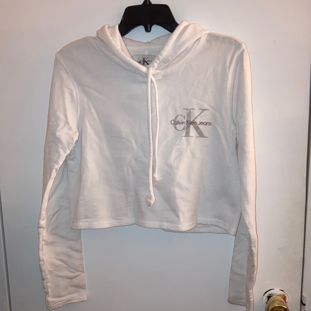 Calvin Klein cropped sweater with hood